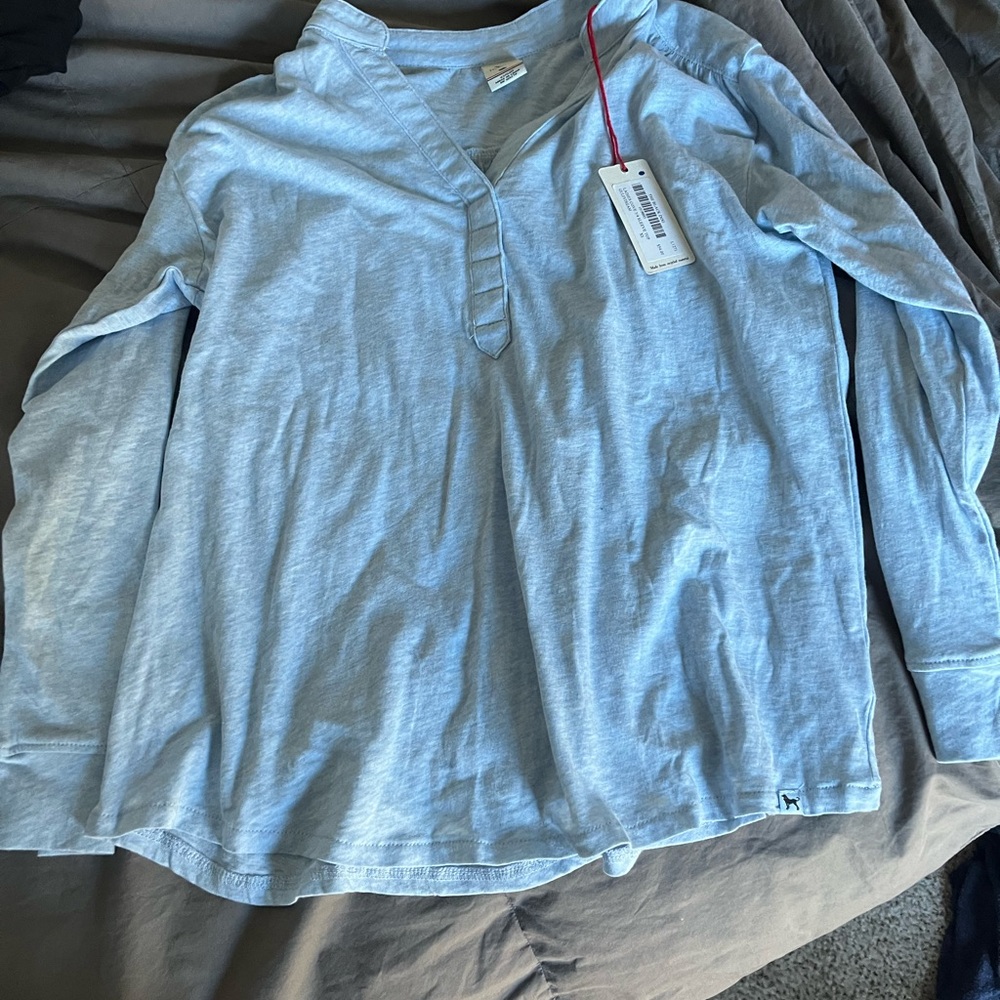The Black Dog Sky Blue V-Neck Shirt